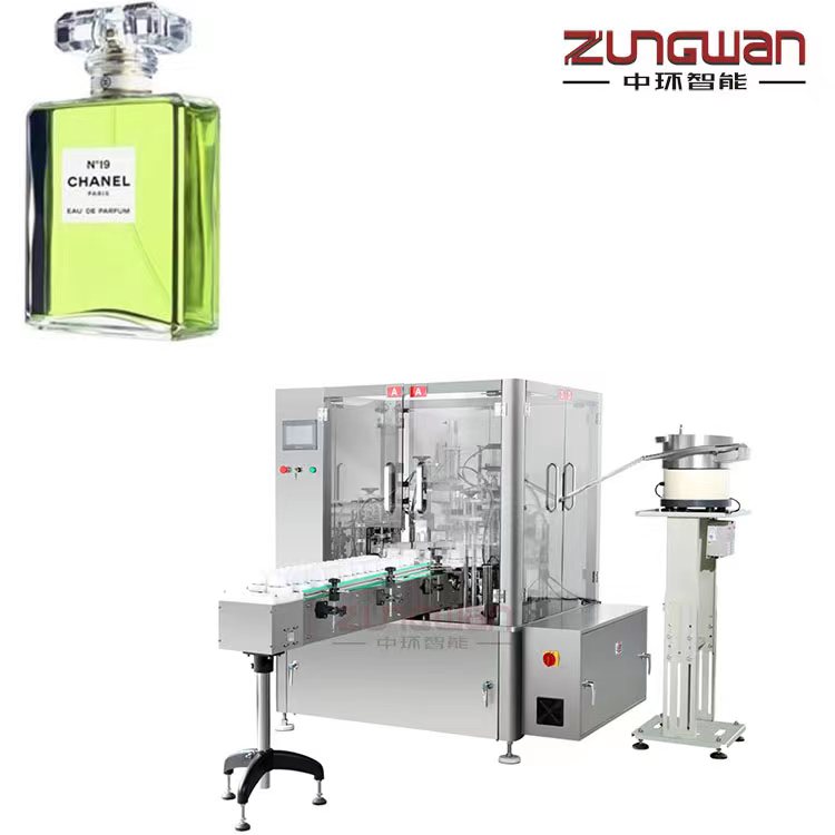 香水灌裝機(jī)天津廠家，香蜜伺服旋蓋機(jī)，香霧灌裝旋蓋生產(chǎn)線