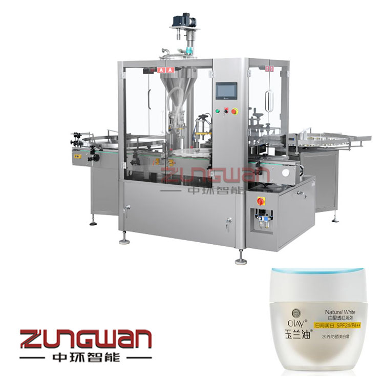膏霜灌裝機(jī)生產(chǎn)線，全自動膏體灌裝旋蓋機(jī)，軟膏包裝生產(chǎn)線